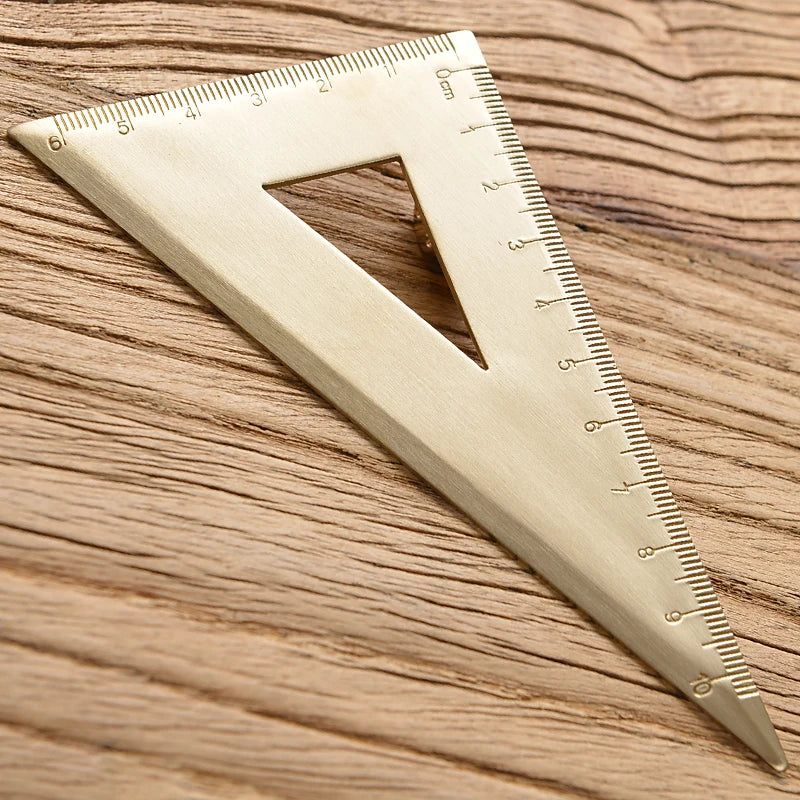 📏✨GoldenEdge™ – Vintage Metal Ruler
