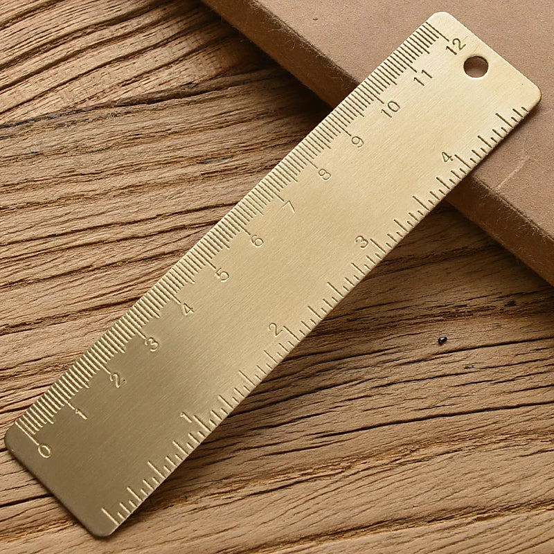 📏✨GoldenEdge™ – Vintage Metal Ruler