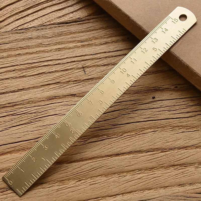 📏✨GoldenEdge™ – Vintage Metal Ruler