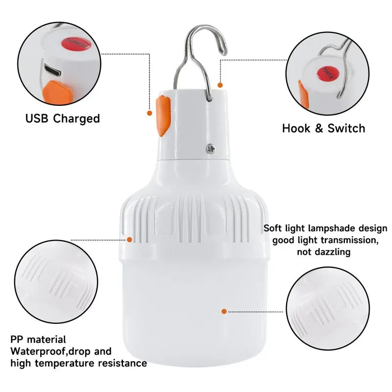 GlowHike™ – Rechargeable LED Camping Lantern