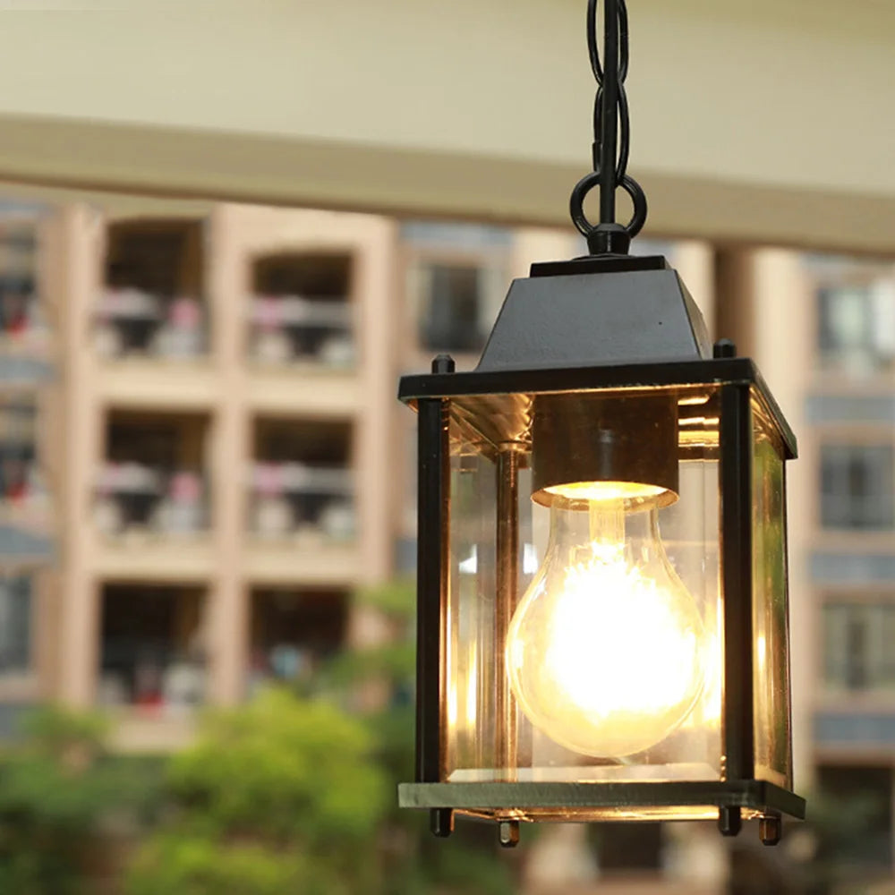 Outdoor chandelier waterproof Chinese retro garden light entrance balcony corridor aisle garden pavilion ceiling light