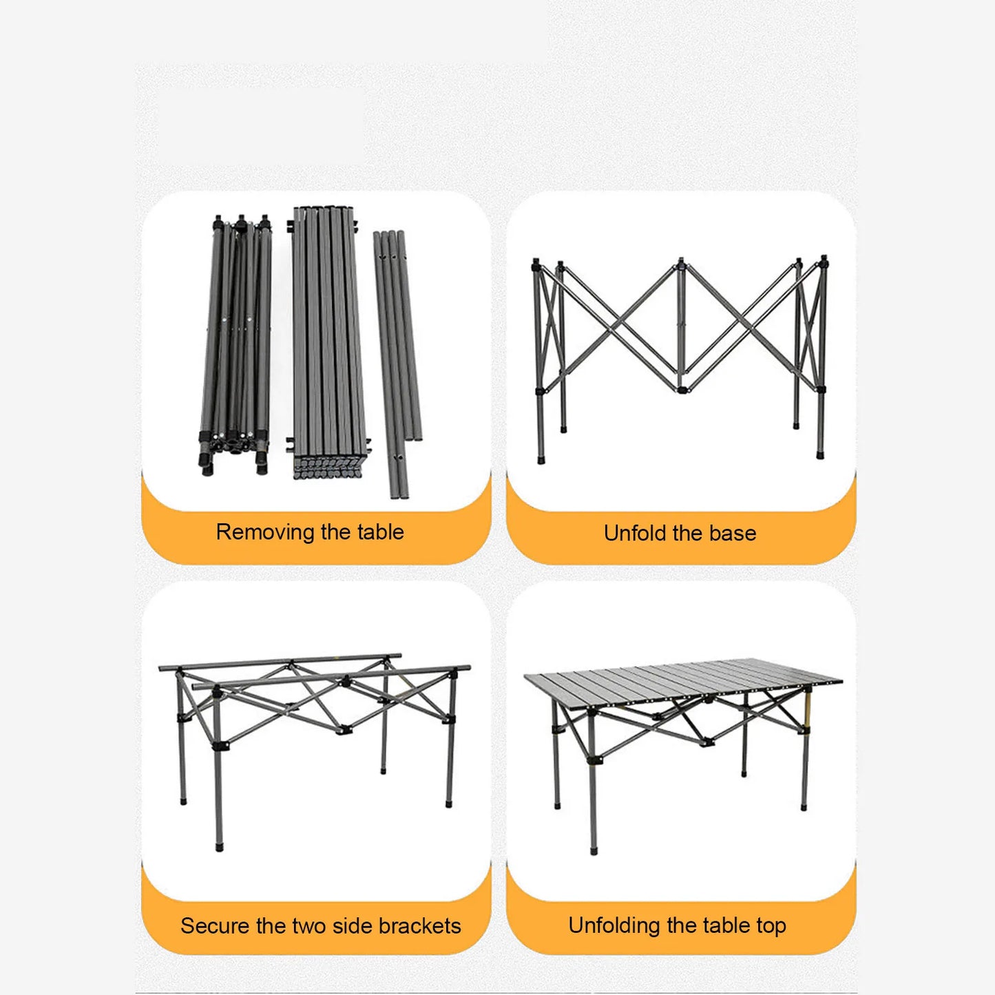 🌟 FlexiCamp™ Portable Folding Outdoor Table 🏕️🖤