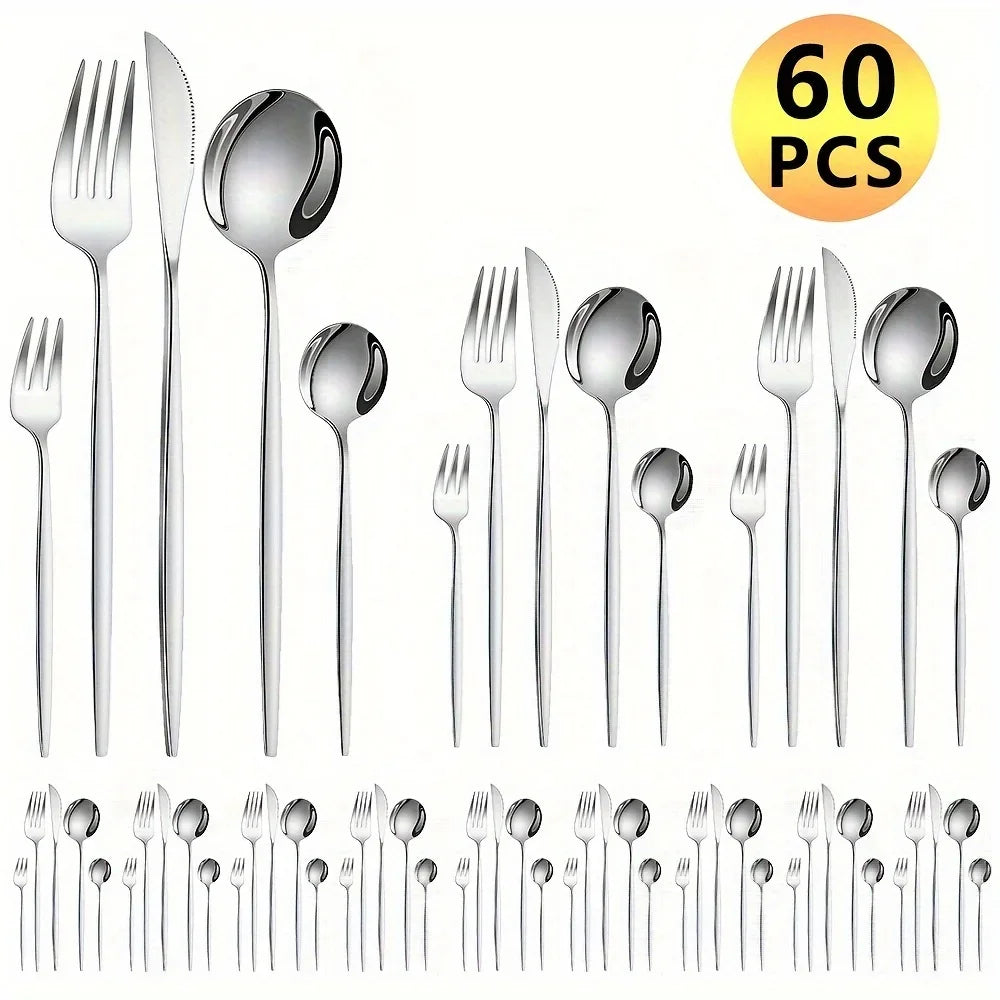 Auraglow – 60pc Golden Luxe Cutlery Set