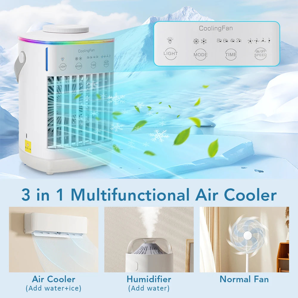 GlowBreeze™ — Mini Mist Cooling Fan