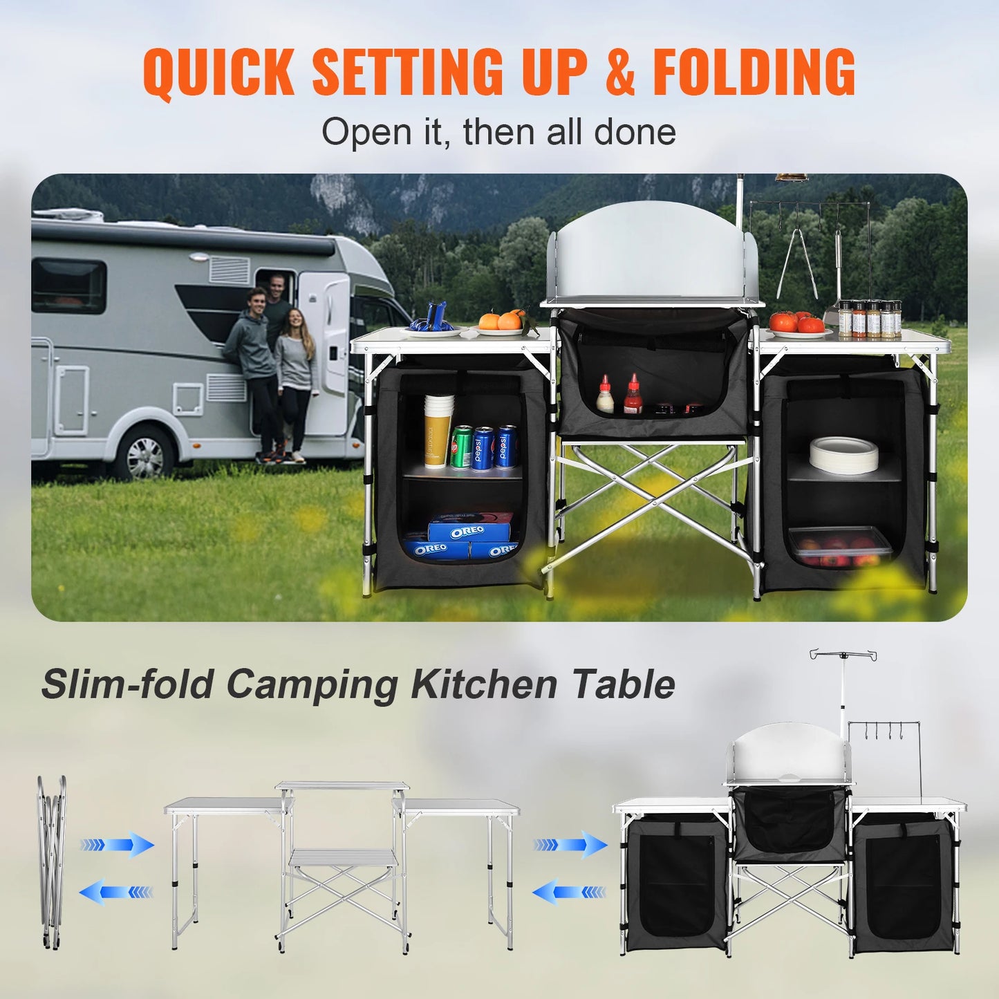 CampChef Pro – Foldable Outdoor Kitchen Station by VEVOR