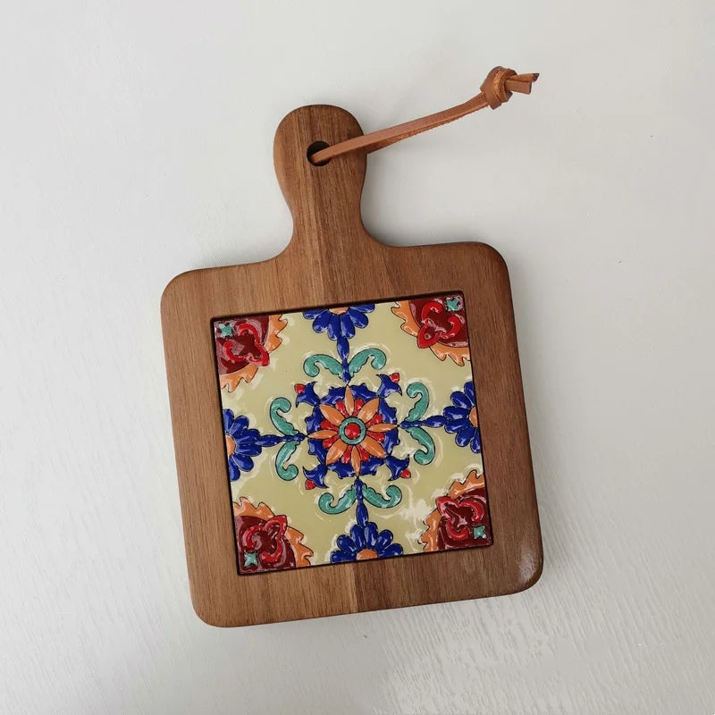 "BlossomWood Retro Coaster Mat"
