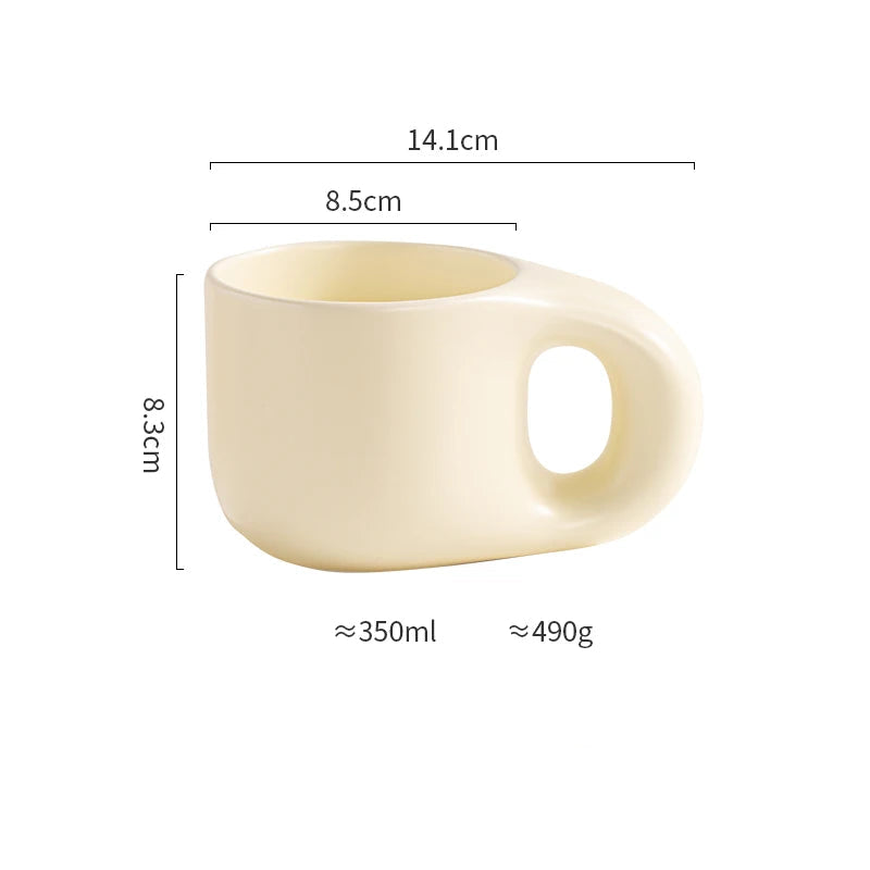Cozy Duo – Cute Ceramic Coffee Cup & Saucer Set