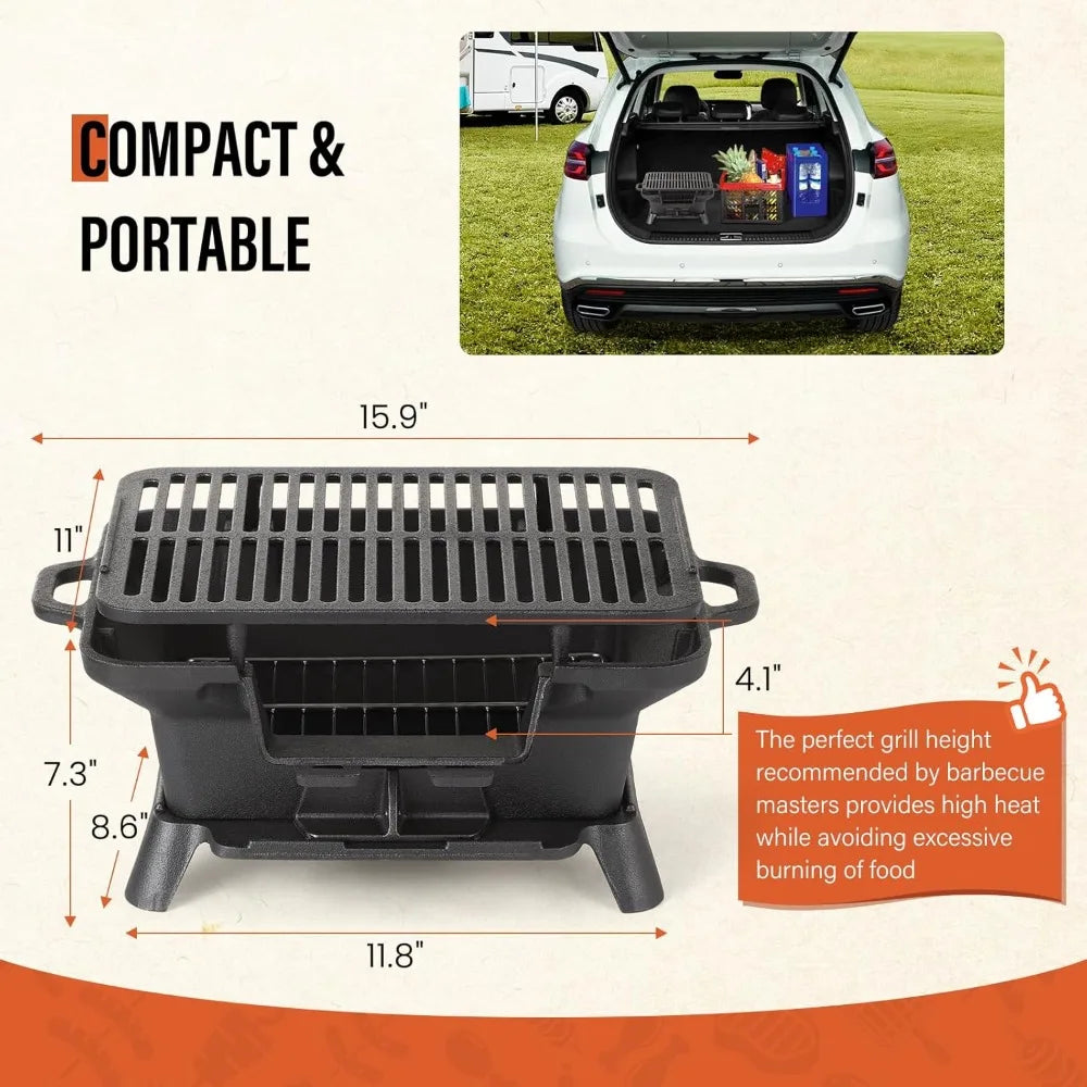 🔥 FireNest Portable Hibachi Grill