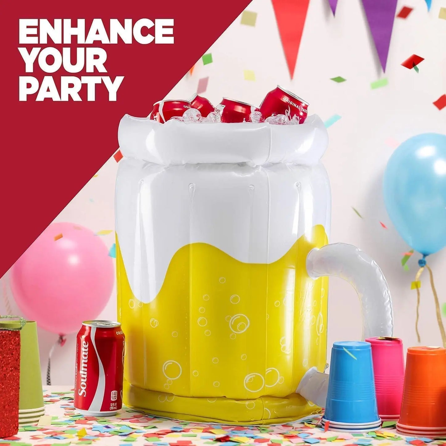 🌟 Product Name: ChillWave™ Inflatable Beer Mug Cooler 🍺❄️