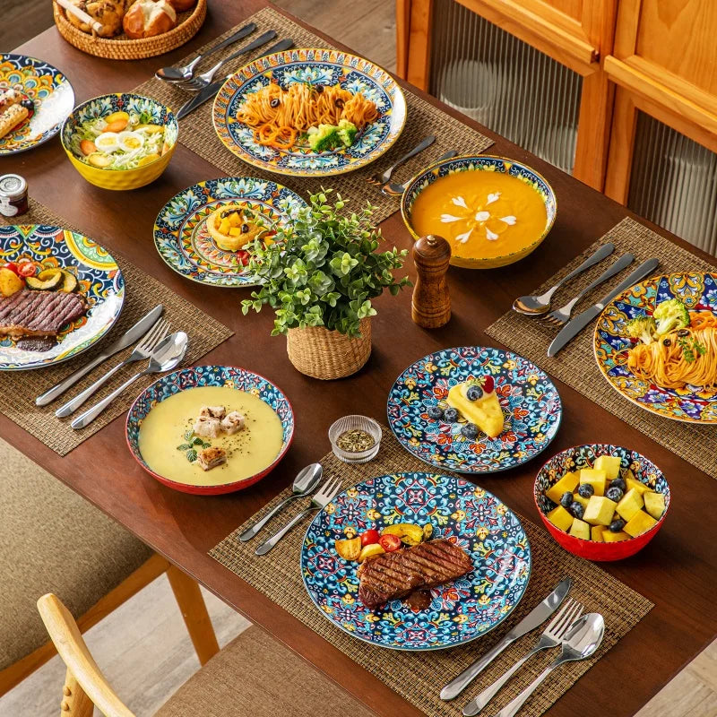 BohoBloom™ Floral Ceramic Bowl Set