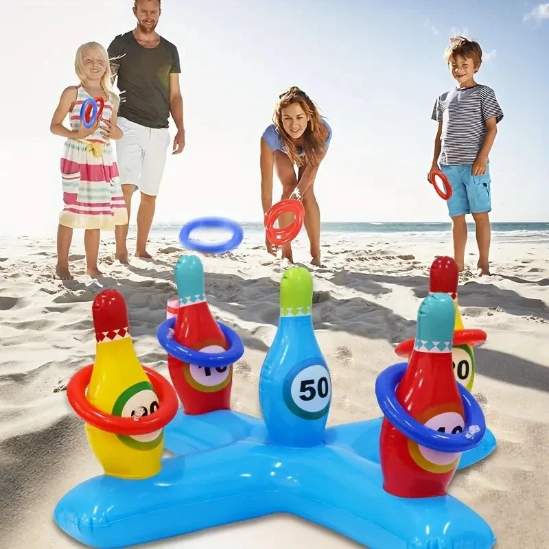 "InflataBowl – Floating Family Bowling Set"