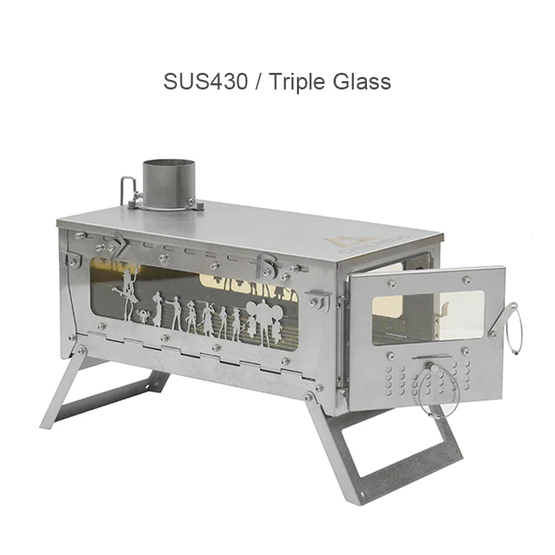 Folding Stainless Steel & Titanium Camping Stove