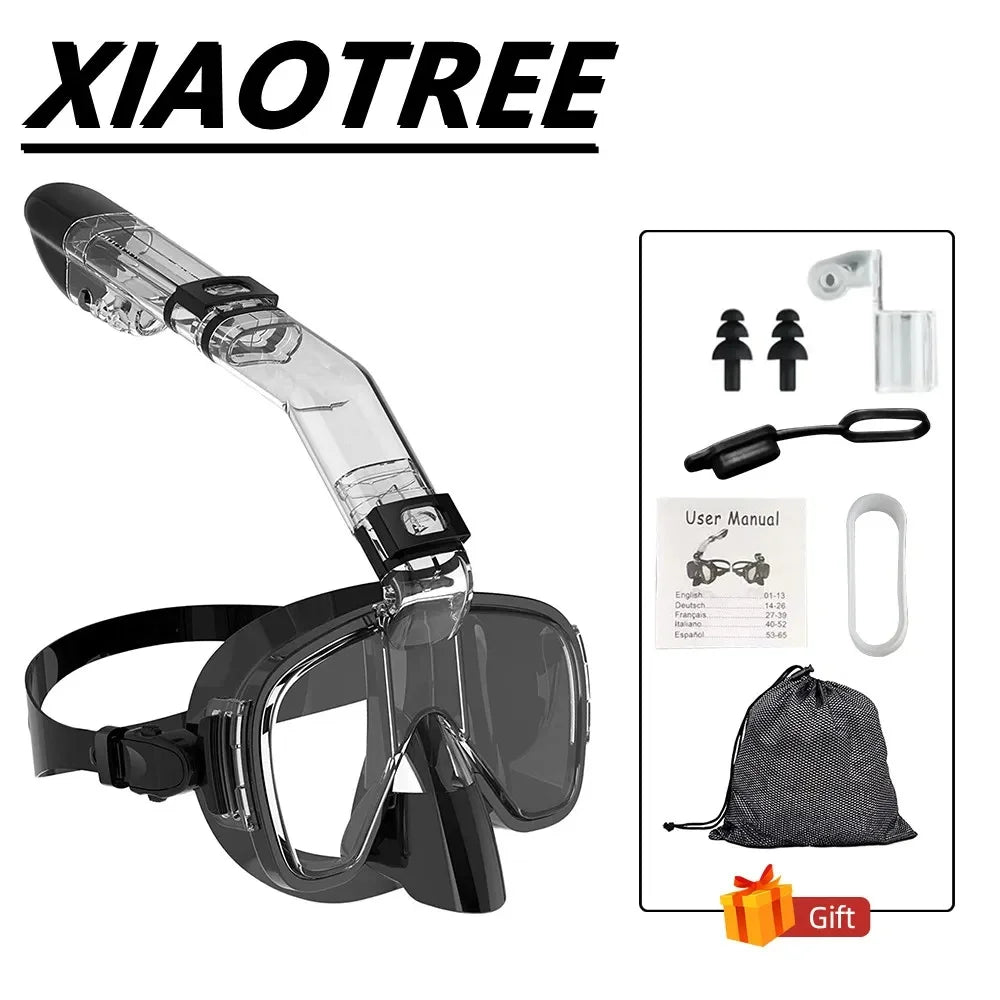 Clear Dive Mini – Anti-Fog Half-Face Snorkel Mask for Kids & Adults