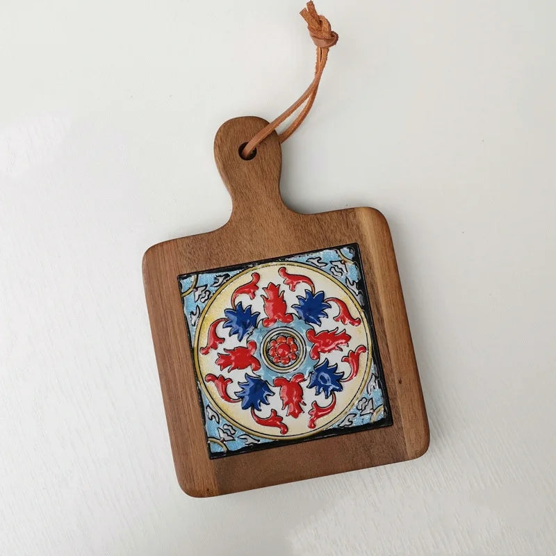 "BlossomWood Retro Coaster Mat"
