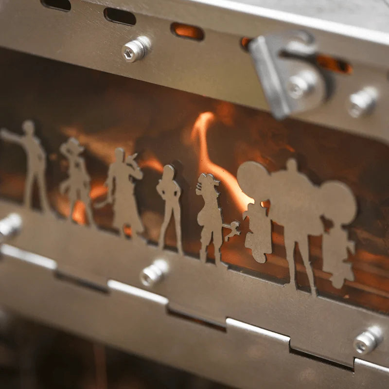 Folding Stainless Steel & Titanium Camping Stove