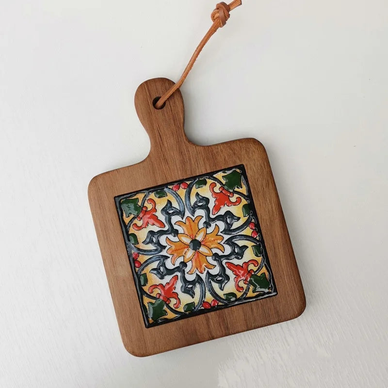 "BlossomWood Retro Coaster Mat"