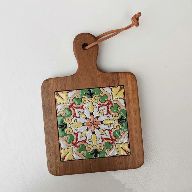 "BlossomWood Retro Coaster Mat"
