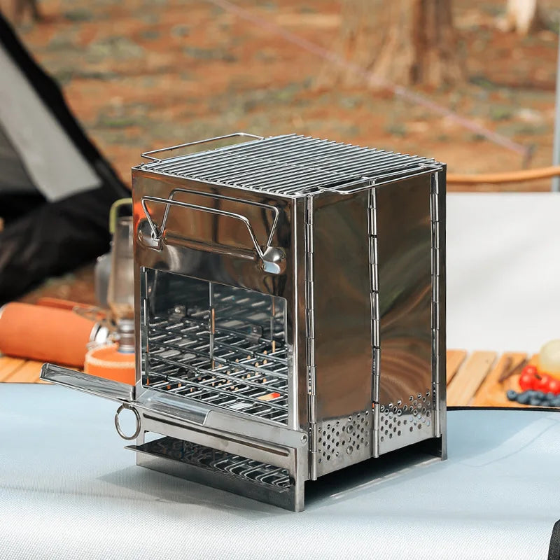 🔥 TrekFlame™ Portable Folding Camping Stove ⛺🔥