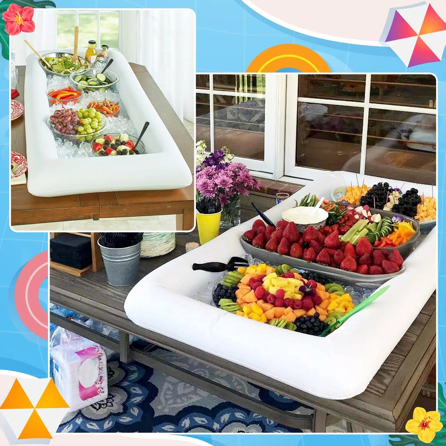 CoolFloat – Inflatable Ice Bar Trays (2-Pack)