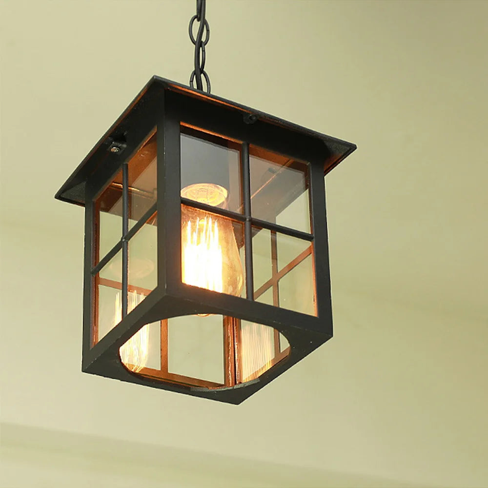 Outdoor chandelier waterproof Chinese retro garden light entrance balcony corridor aisle garden pavilion ceiling light