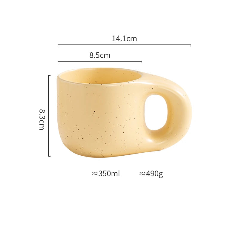 Cozy Duo – Cute Ceramic Coffee Cup & Saucer Set