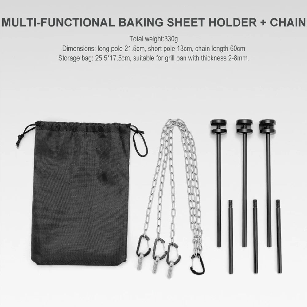 TriCamp Pro – Adjustable Outdoor Cooking Tripod Set