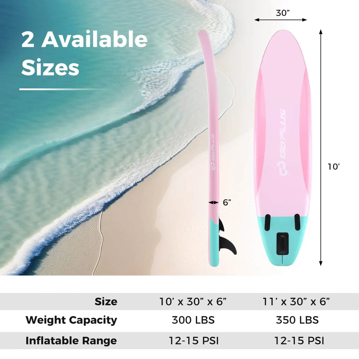 🌊🛶AquaGlide 10’ – Inflatable Stand-Up Paddle Board with Backpack