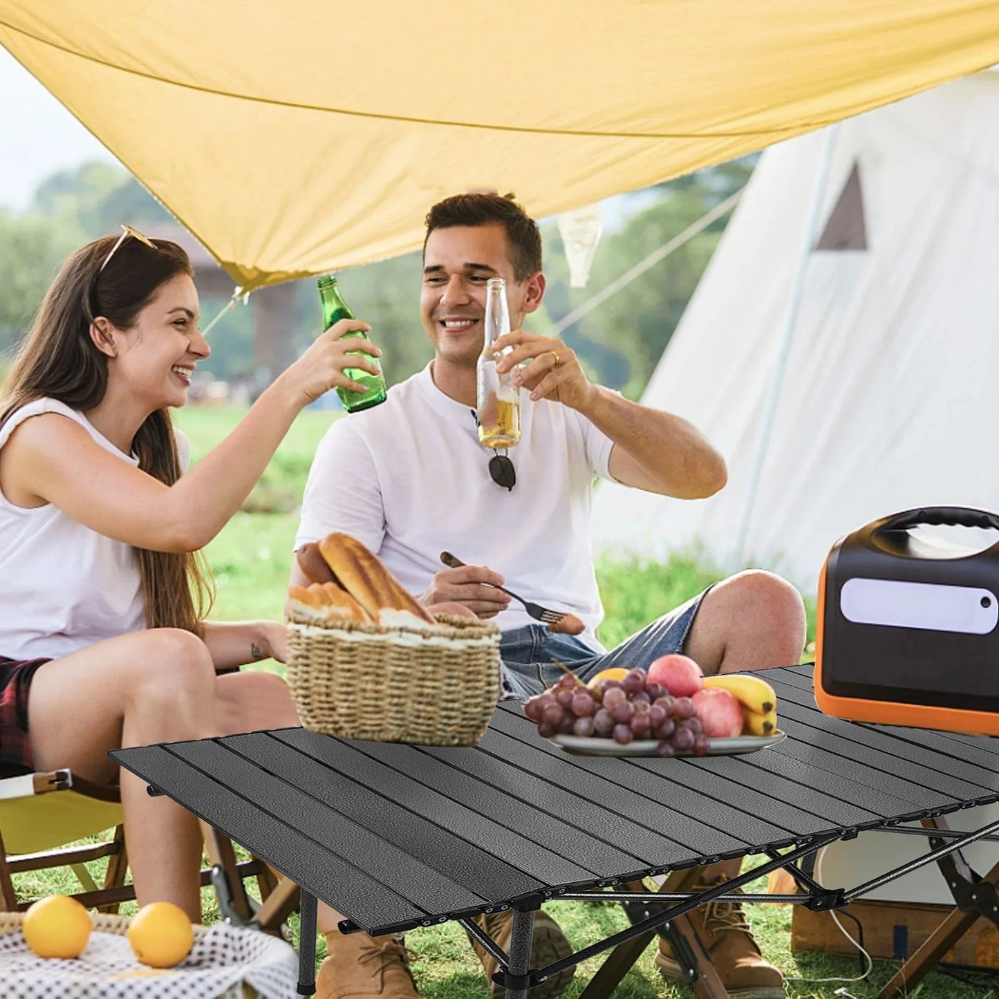🌟 FlexiCamp™ Portable Folding Outdoor Table 🏕️🖤