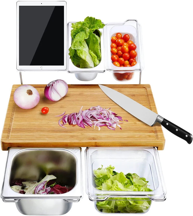 BambūBox™ – Expandable Kitchen Cutting Station