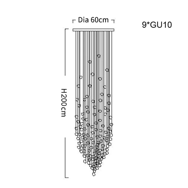 π LumiStone β Modern Crystal LED Chandelier