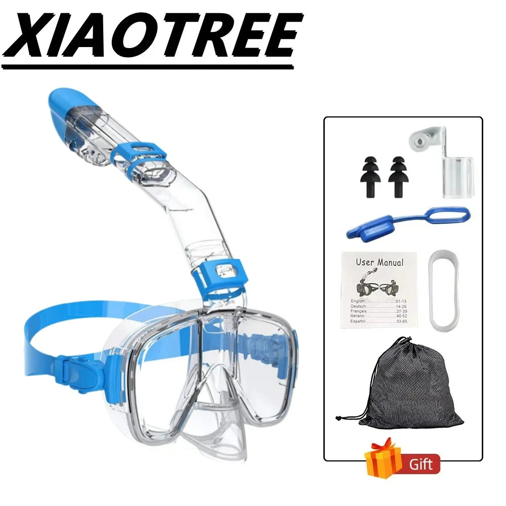Clear Dive Mini – Anti-Fog Half-Face Snorkel Mask for Kids & Adults