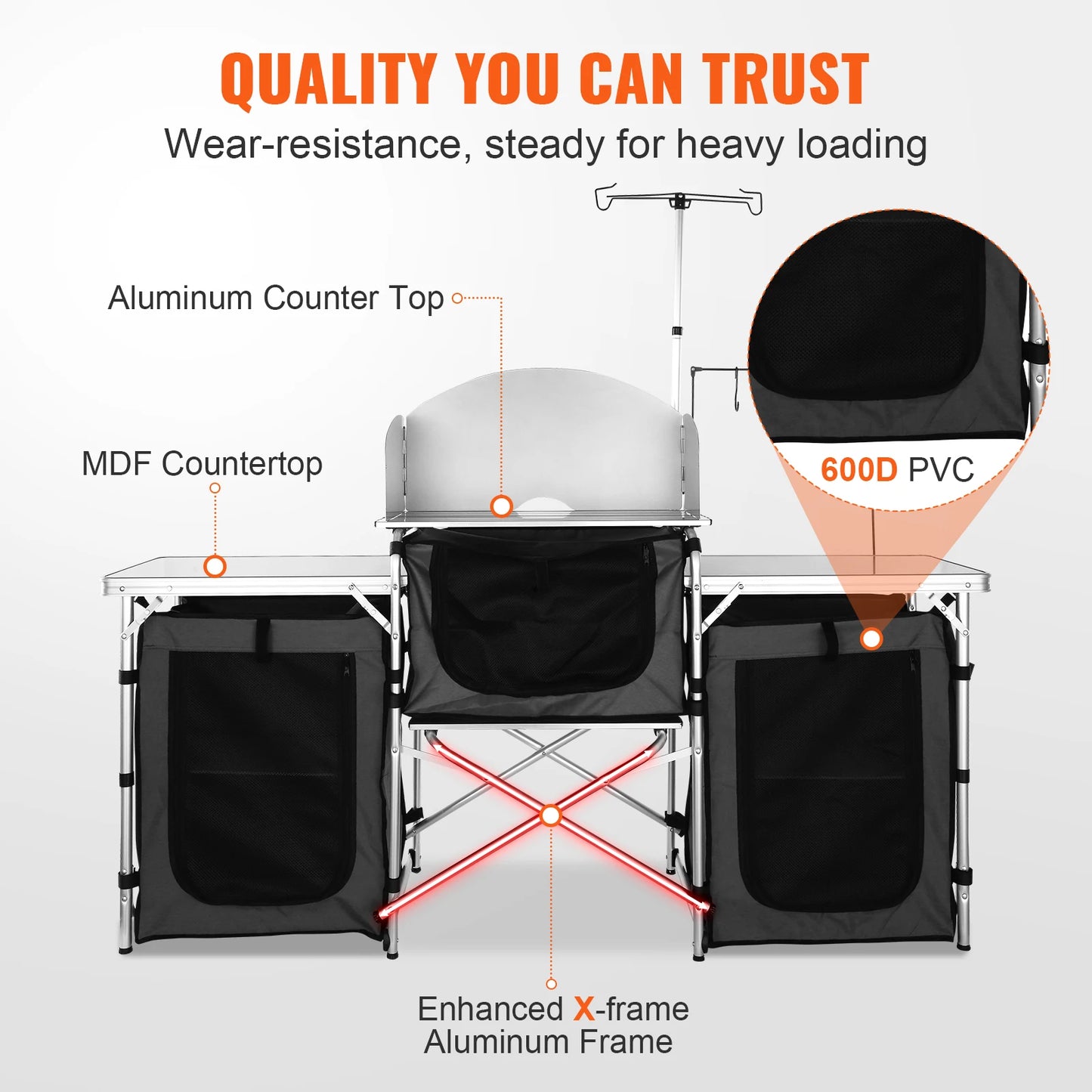 CampChef Pro – Foldable Outdoor Kitchen Station by VEVOR