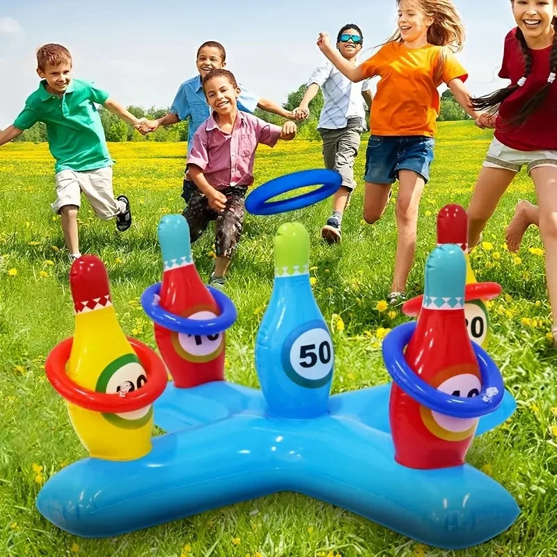 "InflataBowl – Floating Family Bowling Set"