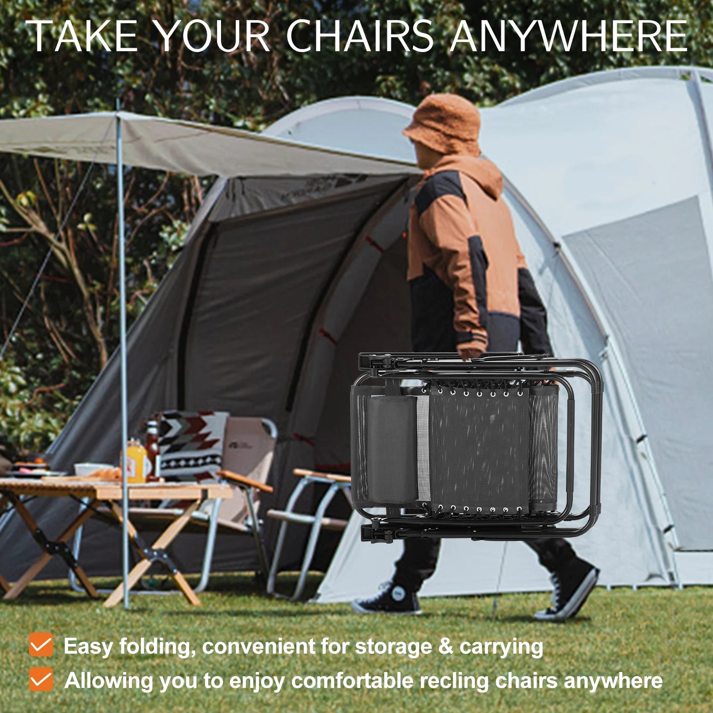Astra Lounger – Set of 2 Zero Gravity Outdoor Chairs