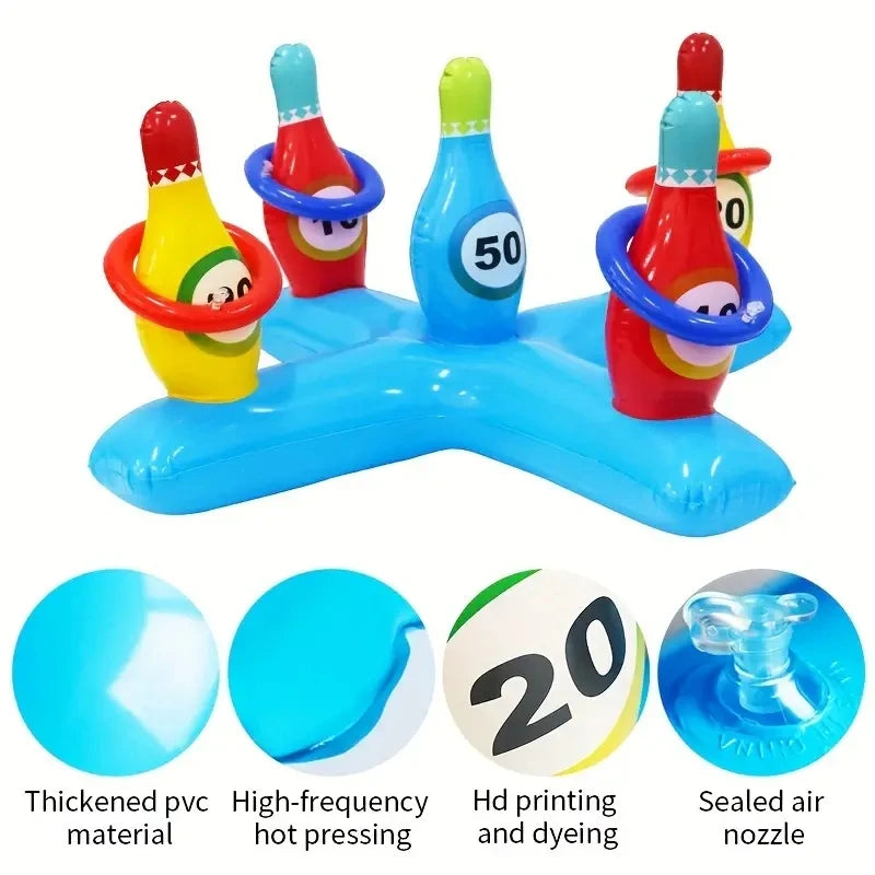 "InflataBowl – Floating Family Bowling Set"