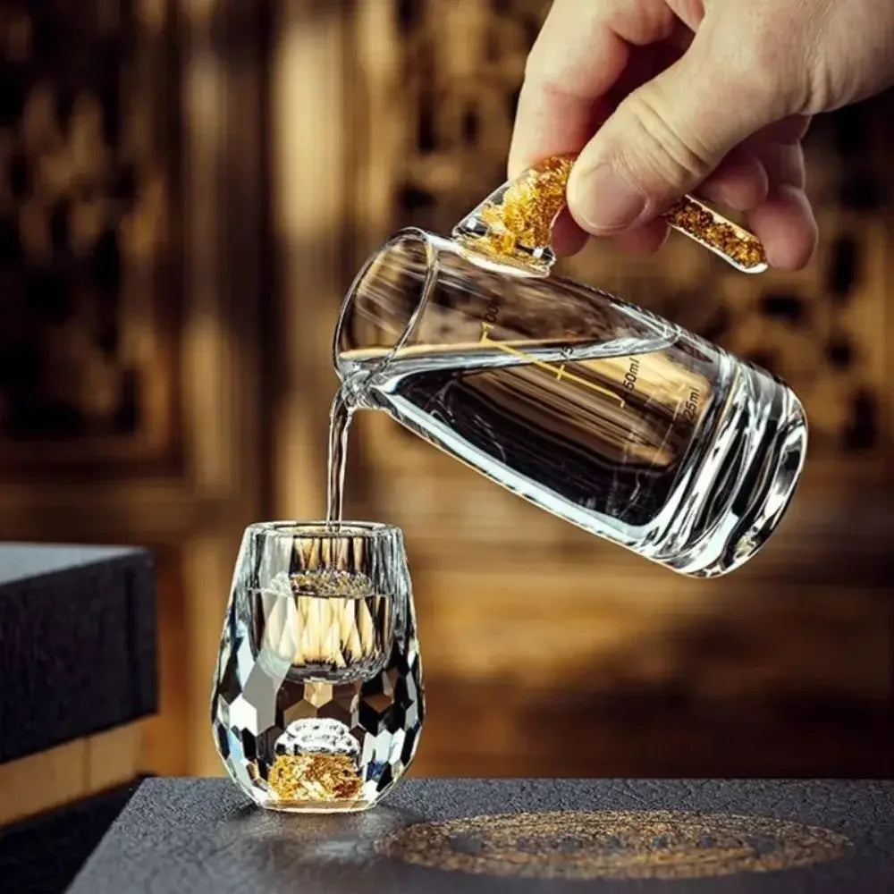 Aurora Luxe – 6pc Crystal Shot Glass Set
