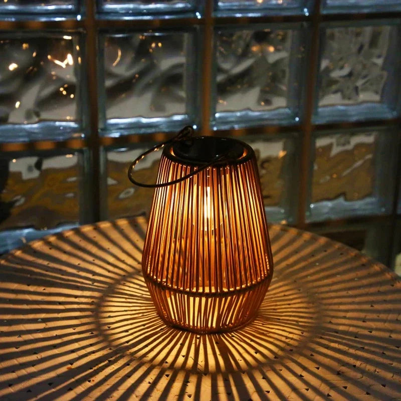 SolWeave – Handwoven Solar Lantern for Garden & Villa Decor (1PCS/2PCS)