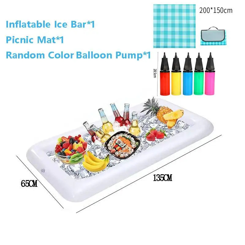 CoolFloat – Inflatable Ice Bar Trays (2-Pack)