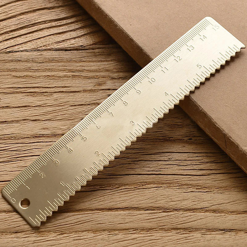 📏✨GoldenEdge™ – Vintage Metal Ruler