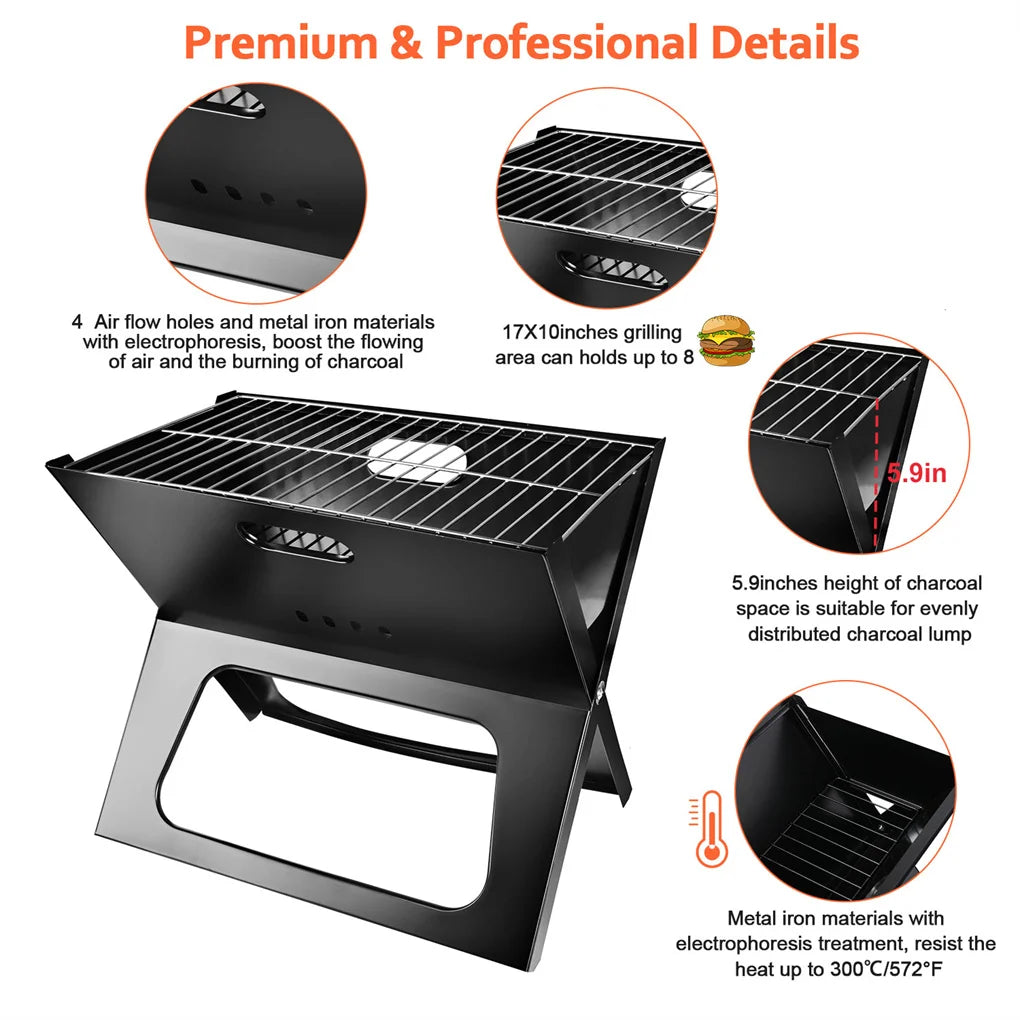 GrillMate Fold — Compact Charcoal BBQ for Outdoor Adventures
