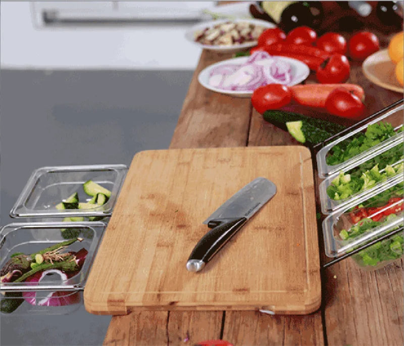 BambūBox™ – Expandable Kitchen Cutting Station