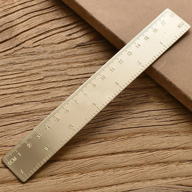 📏✨GoldenEdge™ – Vintage Metal Ruler