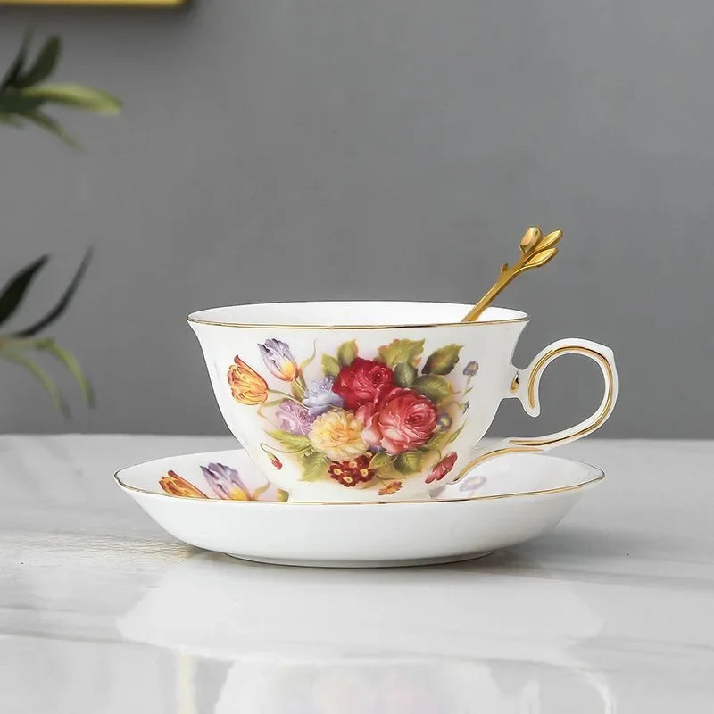 Blosséa™ – European Floral Coffee & Tea Set