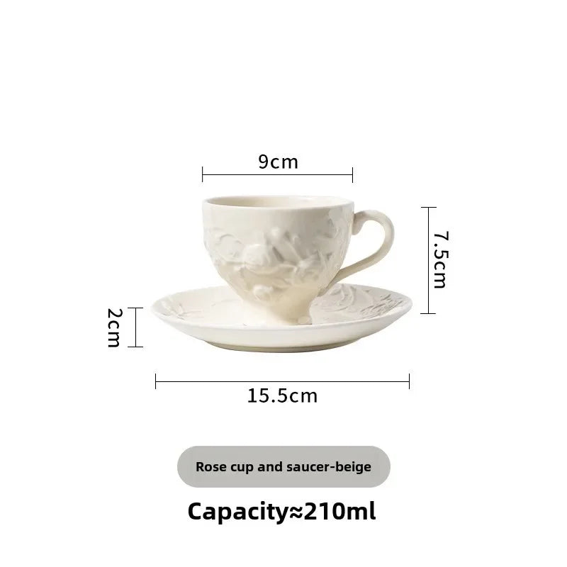"Rosalia Grace – Embossed Ceramic Tea Set"