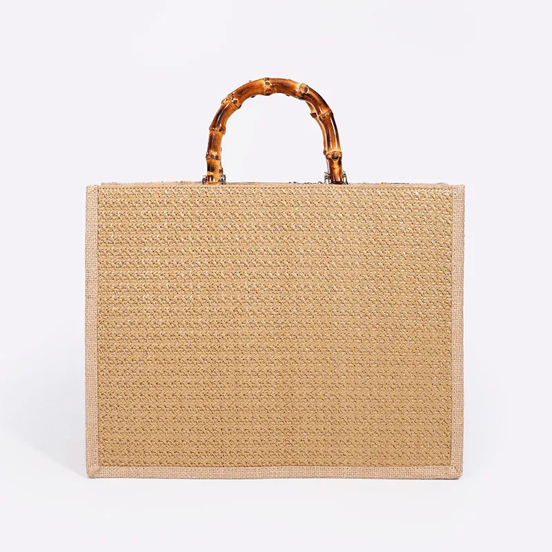 "Bamboo Bloom – Sequin Garden Tote"