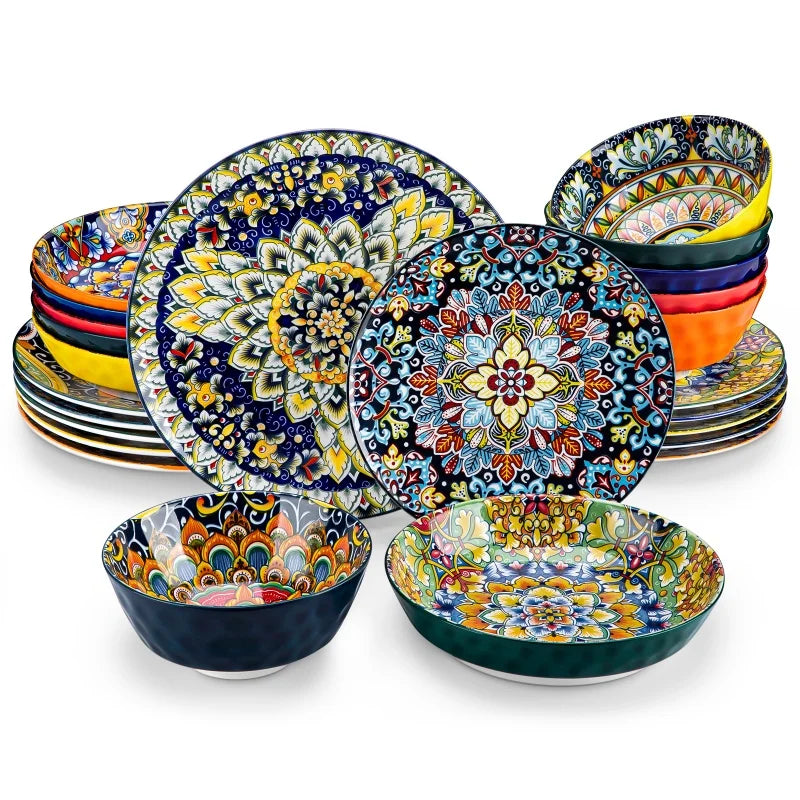 BohoBloom™ Floral Ceramic Bowl Set