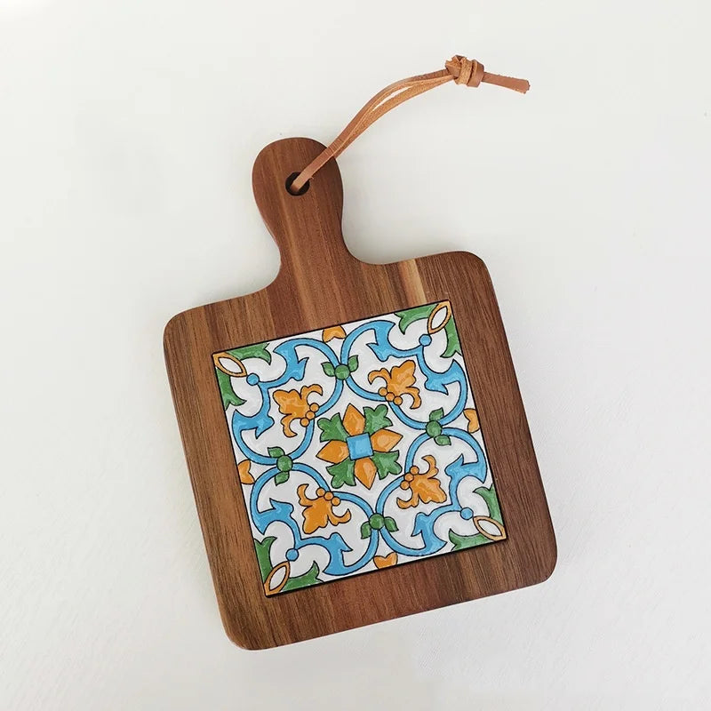 "BlossomWood Retro Coaster Mat"