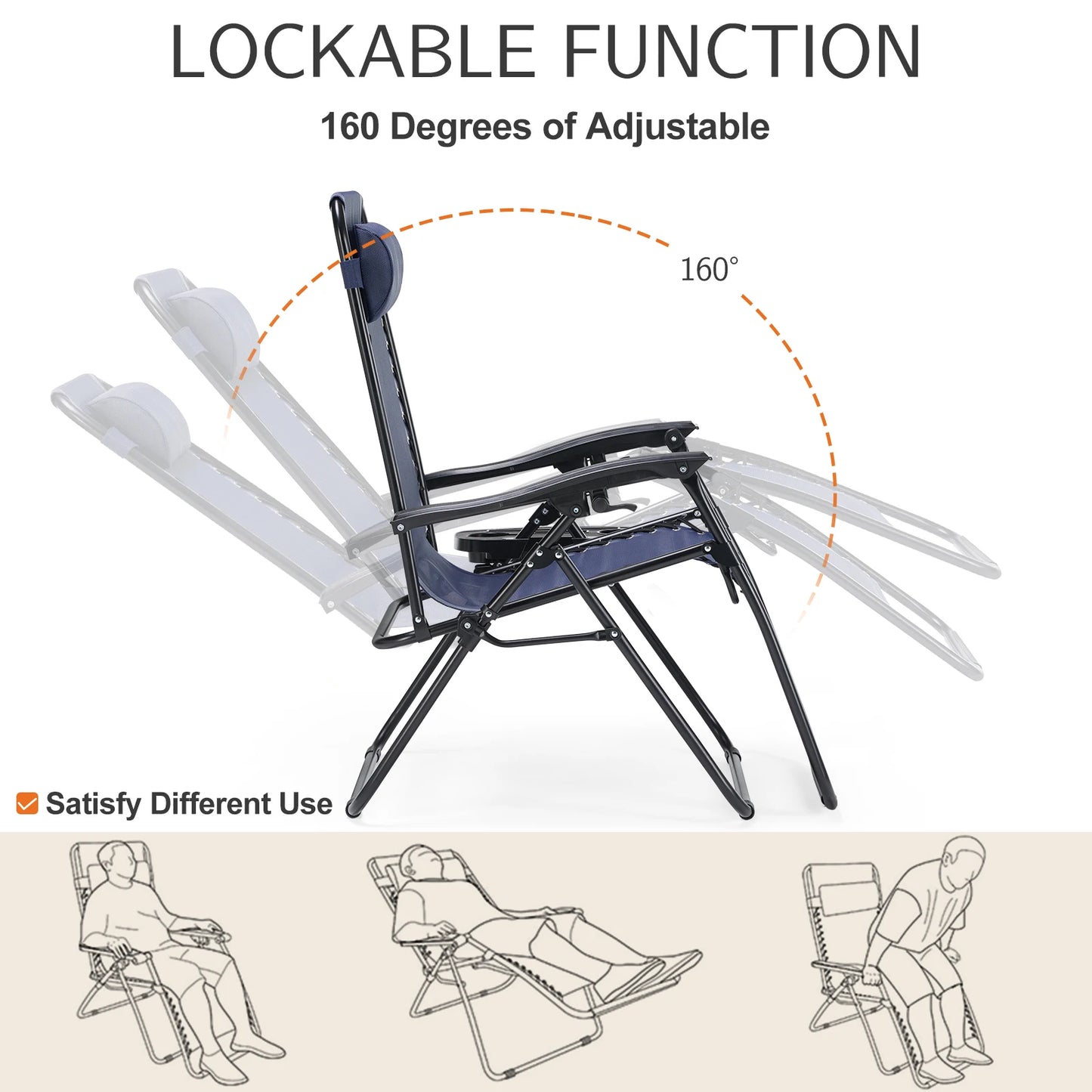 Astra Lounger – Set of 2 Zero Gravity Outdoor Chairs