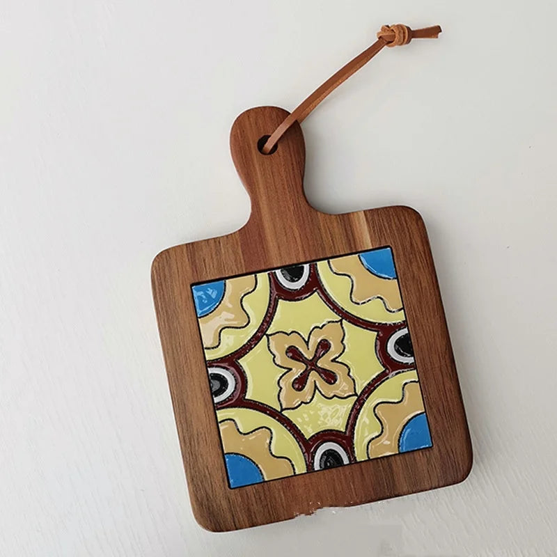 "BlossomWood Retro Coaster Mat"