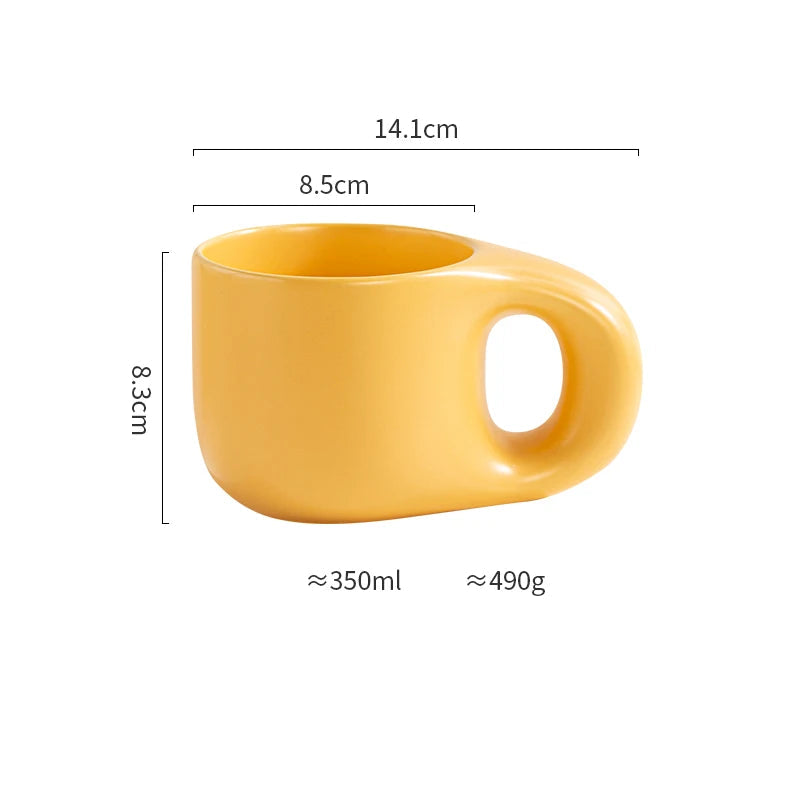 Cozy Duo – Cute Ceramic Coffee Cup & Saucer Set
